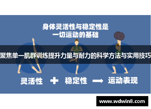 聚焦单一肌群训练提升力量与耐力的科学方法与实用技巧